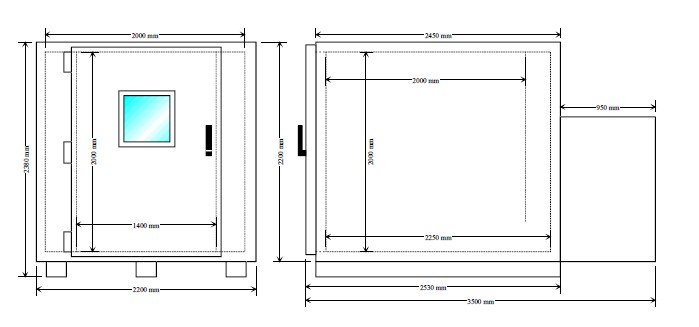 橡膠老化試驗(yàn)箱尺寸