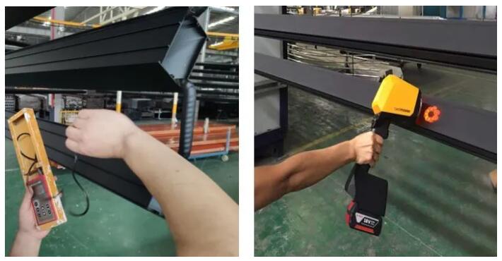 某鋁型材廠涂裝生產(chǎn)線使用涂魔師現(xiàn)場測試